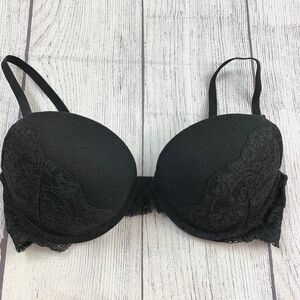Victoria's Secret 36D Dream Angel Push-up Padded Bra Black Lace Sexy
